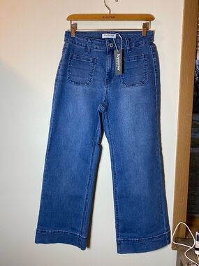 Luvamia Women's High-Rise Wide-Leg Jeans in Blue